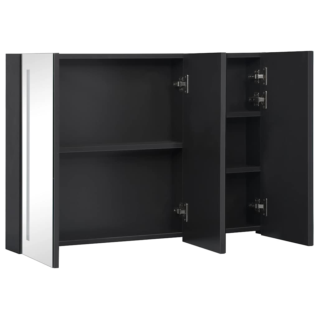 HKH Armario con espejo para baño con LED - 89x14x62 cm
