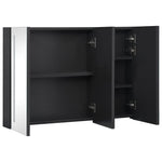 HKH Armario con espejo para baño con LED - 89x14x62 cm