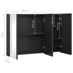 HKH Armario con espejo para baño con LED - 89x14x62 cm