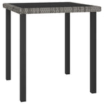 HKH 3 Pcs Conjunto de Jantar para Jardim Vime Pe Cinzento - Cinzeto