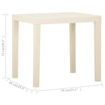 HKH Mesa de Jardim 79x65x72 Cm Plástico - Branco
