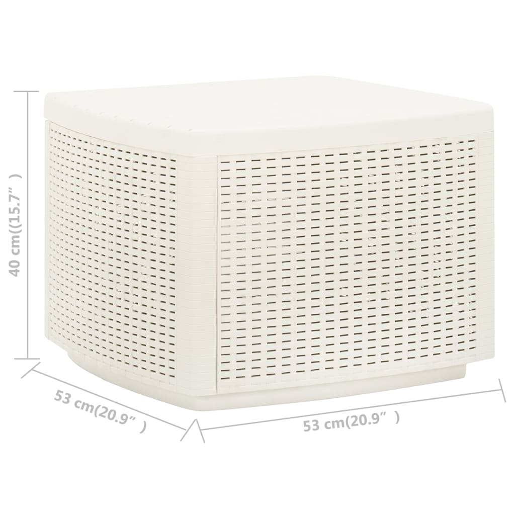 HKH Mesa de Jardim 53x53x40 Cm Plástico - Branco