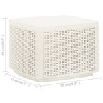 HKH Mesa de Jardim 53x53x40 Cm Plástico - Branco