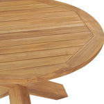 HKH Mesa de Jantar para Jardim Ã˜ Madeira de Teca Maciça - Marrom
