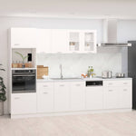 HKH Conjunto 7 Peças Armários de Cozinha Lyon - Branco