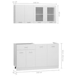 HKH Conjunto 4 Peças Armários de Cozinha Lyon - Branco