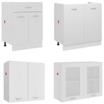 HKH Conjunto 4 Peças Armários de Cozinha Lyon - Branco