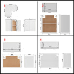 HKH Conjunto 11 Peças Armários de Cozinha Lyon - Branco