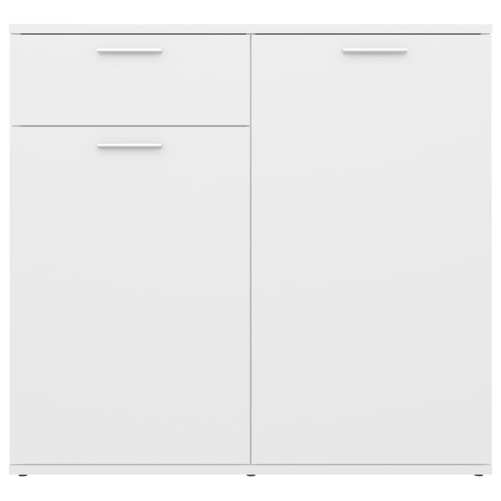 HKH Aparador de Madera Procesada con 2 Puertas y 1 Cajón 80 X 36 X 75 Cm - Blanco