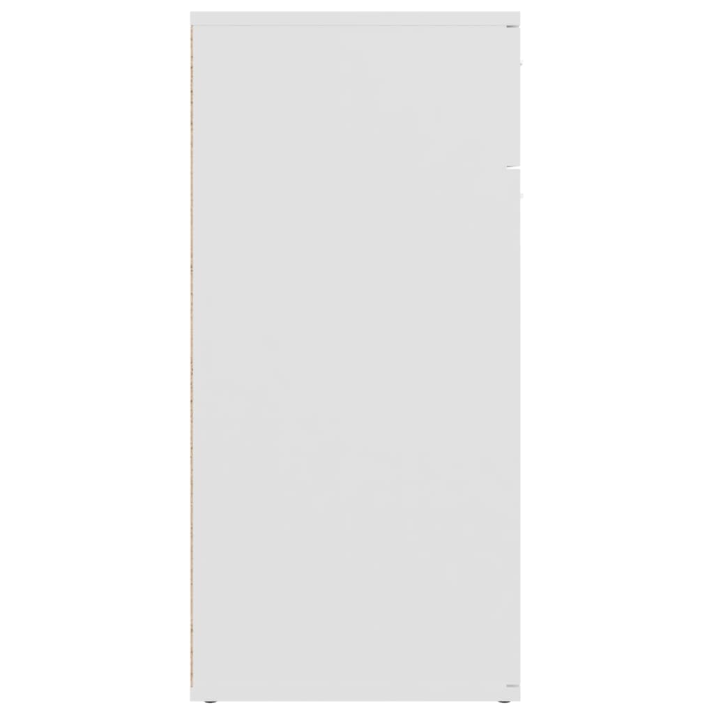 HKH Aparador de Madera Procesada con 2 Puertas y 1 Cajón 80 X 36 X 75 Cm - Blanco