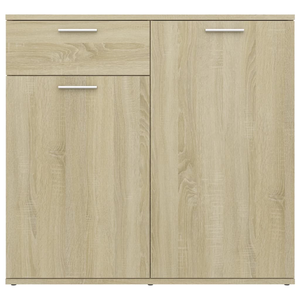 HKH Aparador de Madera Procesada con 2 Puertas y 1 Cajón 80 X 36 X 75 Cm - Roble Sonoma