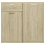 HKH Aparador de Madera Procesada con 2 Puertas y 1 Cajón 80 X 36 X 75 Cm - Roble Sonoma