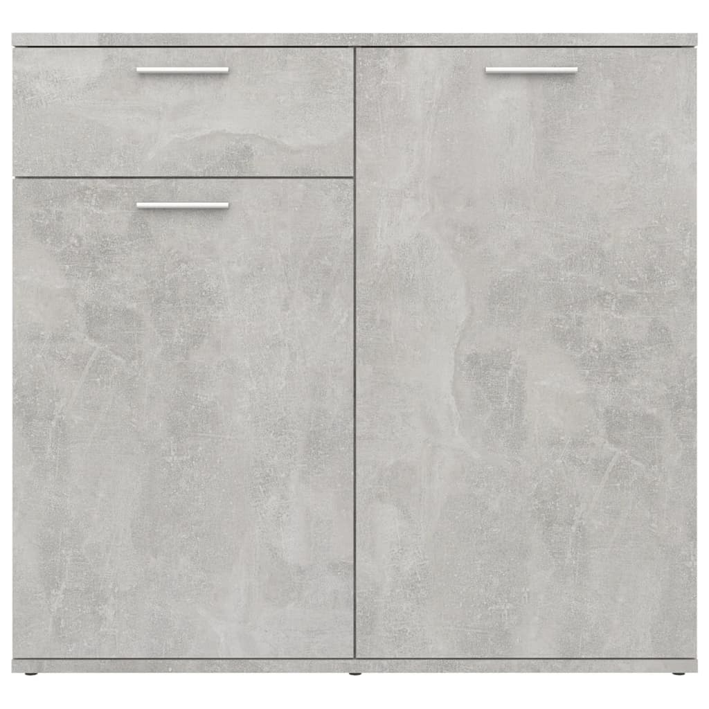 HKH Aparador de Madera Contrachapada con 2 Puertas y 1 Cajón 80 X 36 X 75 Cm - Gris Cemento