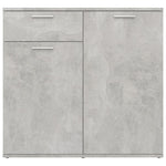 HKH Aparador de Madera Contrachapada con 2 Puertas y 1 Cajón 80 X 36 X 75 Cm - Gris Cemento