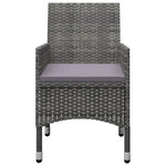 HKH 3 Pcs Conjunto de Jantar para Jardim - Cinzento