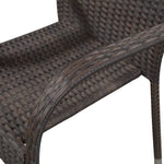 HKH 3 Pcs Conjunto de Jantar para Jardim Castanho - Marrom