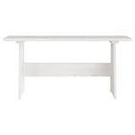 HKH Mesa de Jantar com Banco Reine Maciço Branco em Pinho