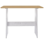 HKH Mesa de Jantar com Banco Reine Maciço Castanho Mel/branco em Pinho