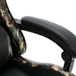 Silla de carreras HKH de piel sintética - Negra y camuflada