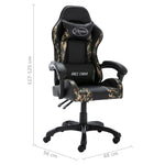 Silla de carreras HKH de piel sintética - Negra y camuflada