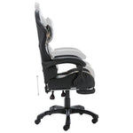 HKH Silla Estilo Racing con Reposapiés de Piel Sintética - Negro/Camuflaje