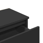 HKH Conjunto de 2 Mesas de Cabeceira Contraplacado - Preto