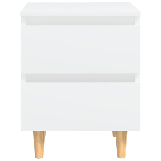 HKH Mesa de Cabeceira com Pernas de Maciço Branco em Pinho