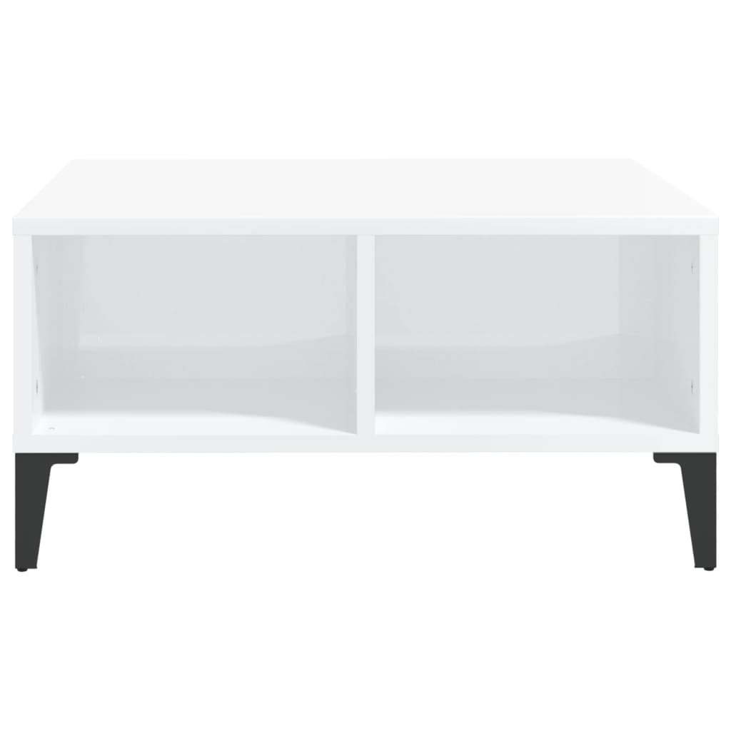 HKH Mesa de centro de madera brillante - Blanco