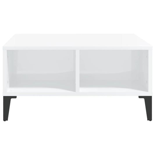 HKH Mesa de centro de madera brillante - Blanco