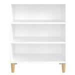 HKH Aparador en Aglomerado, Madera de Eucalipto Maciza con 3 Estantes 57 X 35 X 70 Cm - Blanco