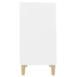 HKH Aparador en Aglomerado, Madera de Eucalipto Maciza con 3 Estantes 57 X 35 X 70 Cm - Blanco
