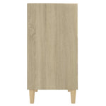 HKH Aparador em Aglomerado, Madeira de Eucalipto Maciça com 3 Prateleiras 57 X 35 X 70 Cm - Carvalho Sonoma