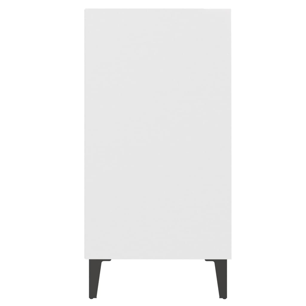 Aparador HKH en aglomerado, metal con 3 estantes 57 x 35 x 70 cm - Blanco