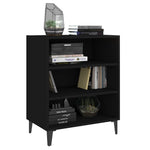 HKH Aparador em Aglomerado, Metal com 3 Prateleiras 57 X 35 X 70 Cm - Preto