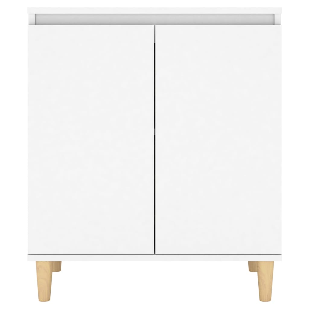 Aparador HKH en derivados de madera, MDF, madera de eucalipto maciza 60 x 35 x 70 cm - Blanco