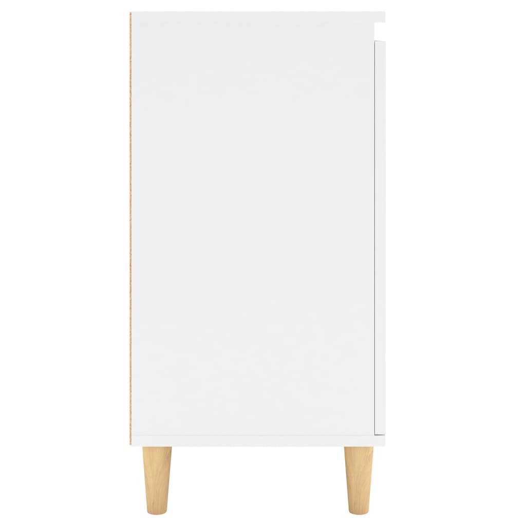 Aparador HKH en derivados de madera, MDF, madera de eucalipto maciza 60 x 35 x 70 cm - Blanco