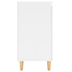 Aparador HKH en derivados de madera, MDF, madera de eucalipto maciza 60 x 35 x 70 cm - Blanco
