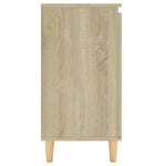 Aparador HKH Patas de madera, Mdf, Madera maciza de eucalipto 60 X 35 X 70 Cm - Roble Sonoma