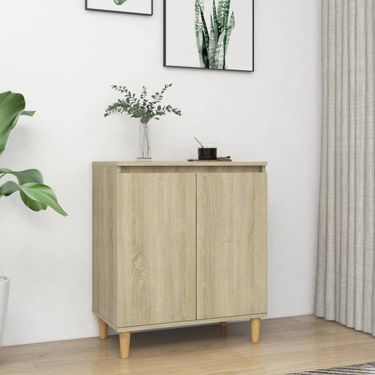 HKH Aparador Pernas em derivados de Madeira, Mdf, Madeira de Eucalipto Maciça 60 X 35 X 70 Cm - Carvalho Sonoma