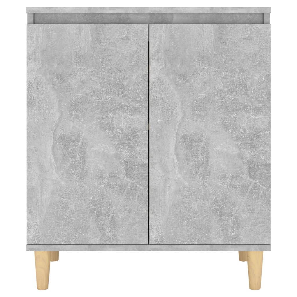 HKH Aparador em derivados de Madeira, Mdf, Madeira de Eucalipto Maciça 60 X 35 X 70 Cm - Cinzento-Cimento