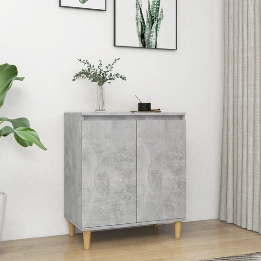 Aparador HKH en derivados de Madera, Mdf, Madera de Eucalipto Maciza 60 x 35 x 70 cm - Gris Cemento