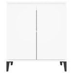 HKH Aparador Industrial en Madera Procesada, Metal con 2 Puertas 60 X 35 X 70 Cm - Blanco