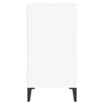 HKH Aparador Industrial en Madera Procesada, Metal con 2 Puertas 60 X 35 X 70 Cm - Blanco