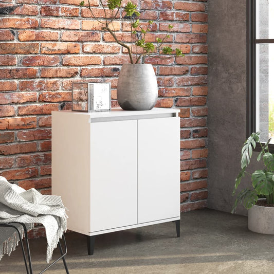 HKH Aparador Industrial em Madeira Processada, Metal com 2 Portas 60 X 35 X 70 Cm - Branco