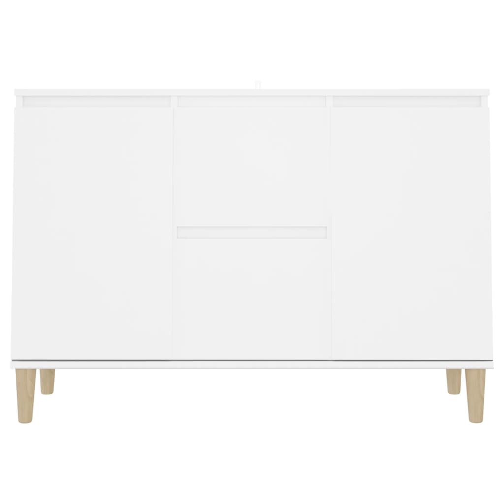 HKH Aparador em Madeira Processada, Madeira de Eucalipto Maciça 101 X 35 X 70 Cm - Branco