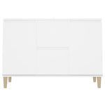 HKH Aparador em Madeira Processada, Madeira de Eucalipto Maciça 101 X 35 X 70 Cm - Branco
