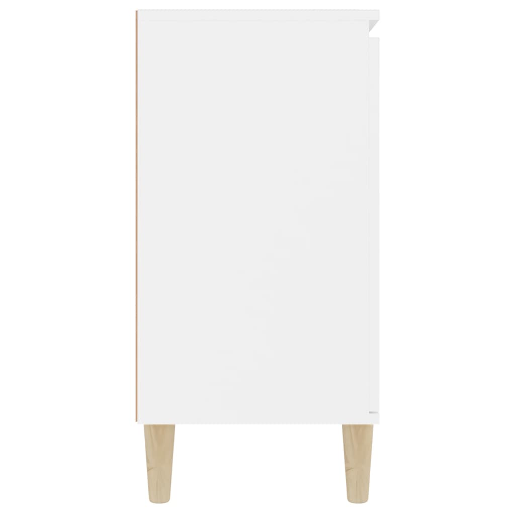 HKH Aparador em Madeira Processada, Madeira de Eucalipto Maciça 101 X 35 X 70 Cm - Branco