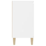 HKH Aparador em Madeira Processada, Madeira de Eucalipto Maciça 101 X 35 X 70 Cm - Branco
