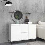 HKH Aparador Industrial em Madeira Processada, Metal 102 X 35 X 70 Cm - Branco