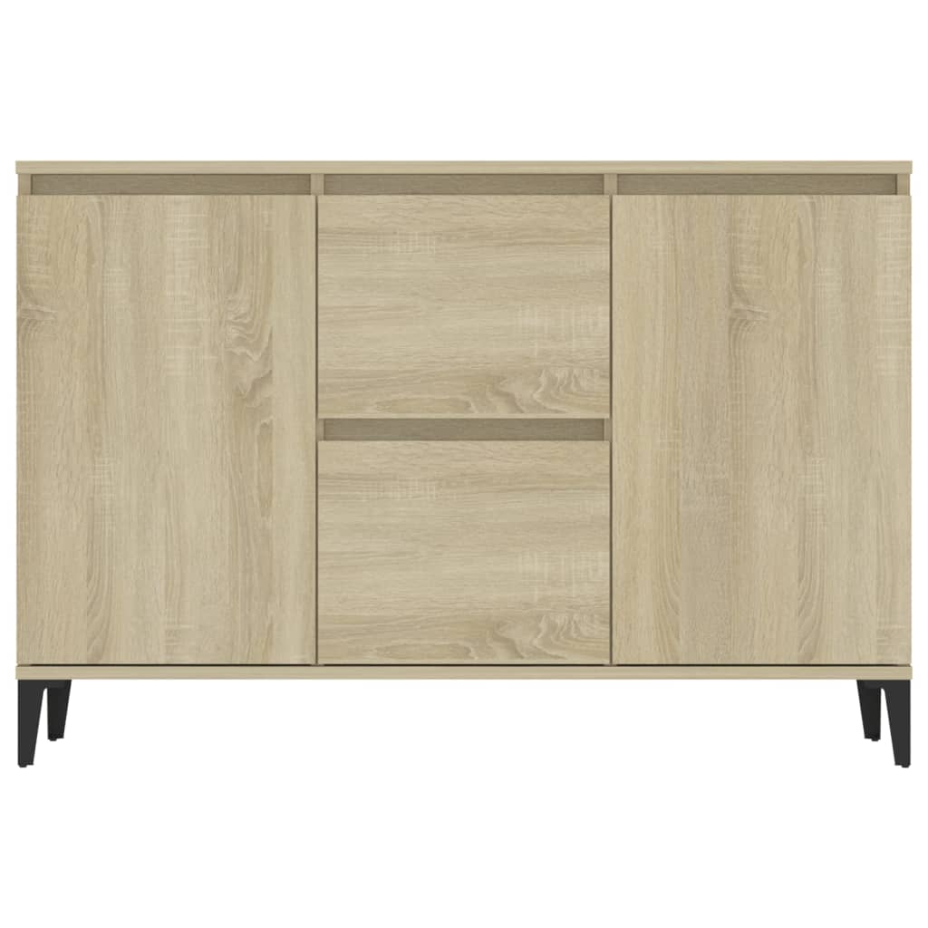 HKH Aparador Industrial em Madeira Processada, Metal 102 X 35 X 70 Cm - Carvalho Sonoma